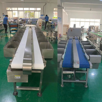 Mesin Pengelompokkan Berat Tipe Sabuk / Tray Untuk Produksi Slaughterhouse yang Disesuaikan
