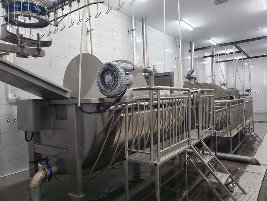 Mesin pra-pendingin untuk peralatan pembantaian unggas yang dijual panas